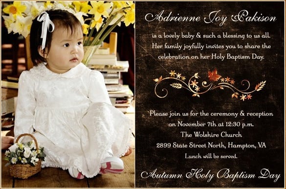 Naming Ceremony Invitations - Word Excel Samples