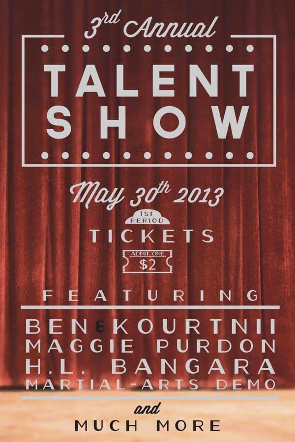 Amazing Talent Show Flyer Templates Word Excel Samples