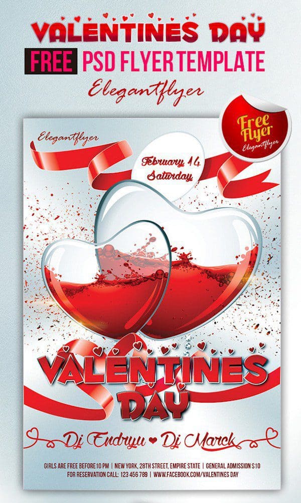 valentines day flyer templates free download