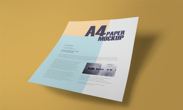 A4 Paper PSD Mockups 10