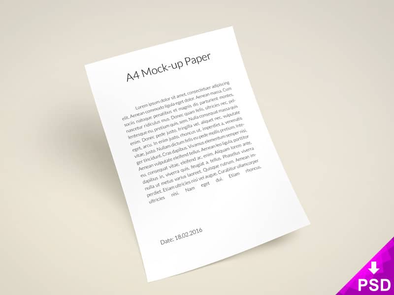 A4 Paper PSD Mockups 40