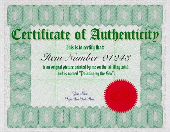 12-certificate-of-authenticity-templates-word-excel-samples