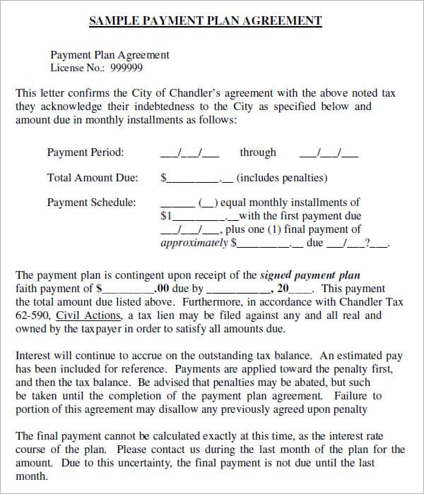 16-payment-plan-agreement-templates-word-excel-samples