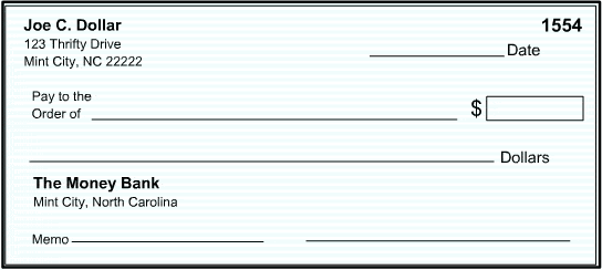 writing a check example