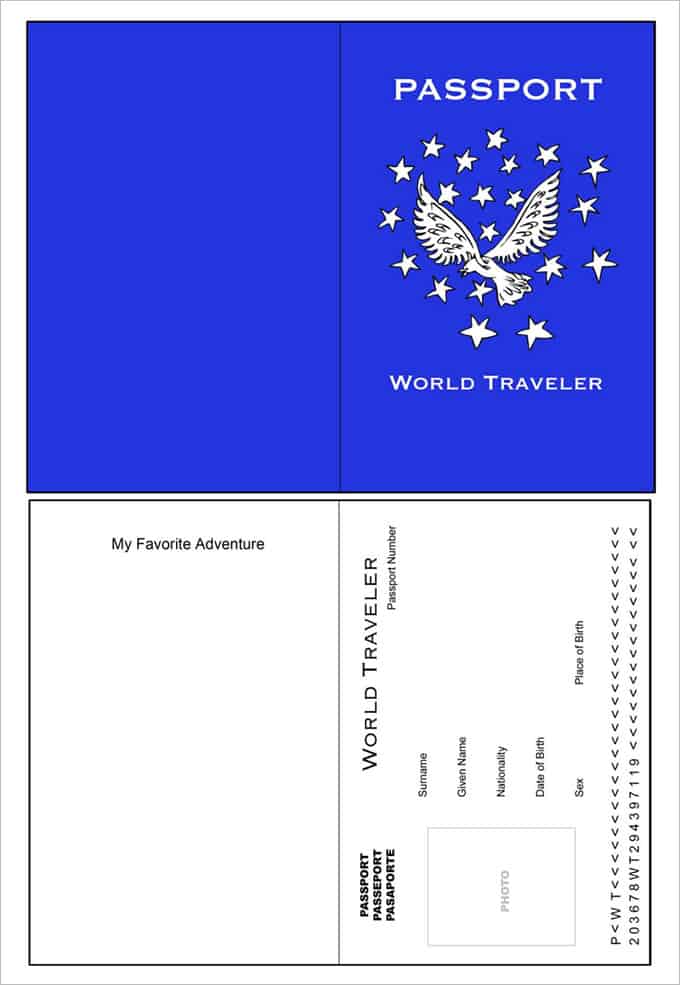 free download passport illustrator template