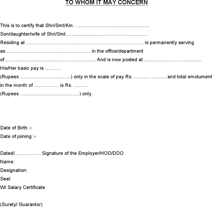 12 Salary Certificate Templates And Formats Word Excel Samples