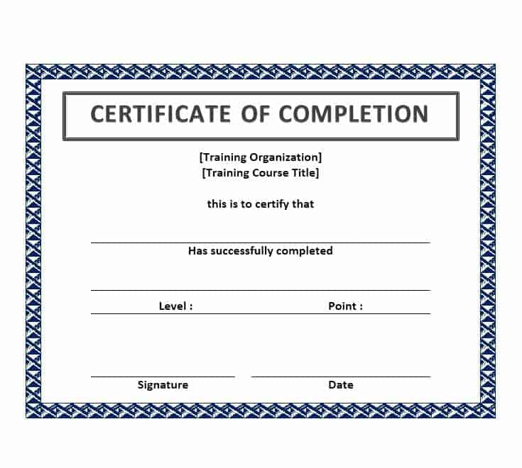 25 Work Completion Certificate Templates Word Excel Samples 