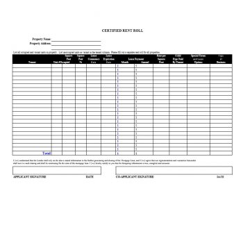 16 Rent Roll Templates Word Excel Samples