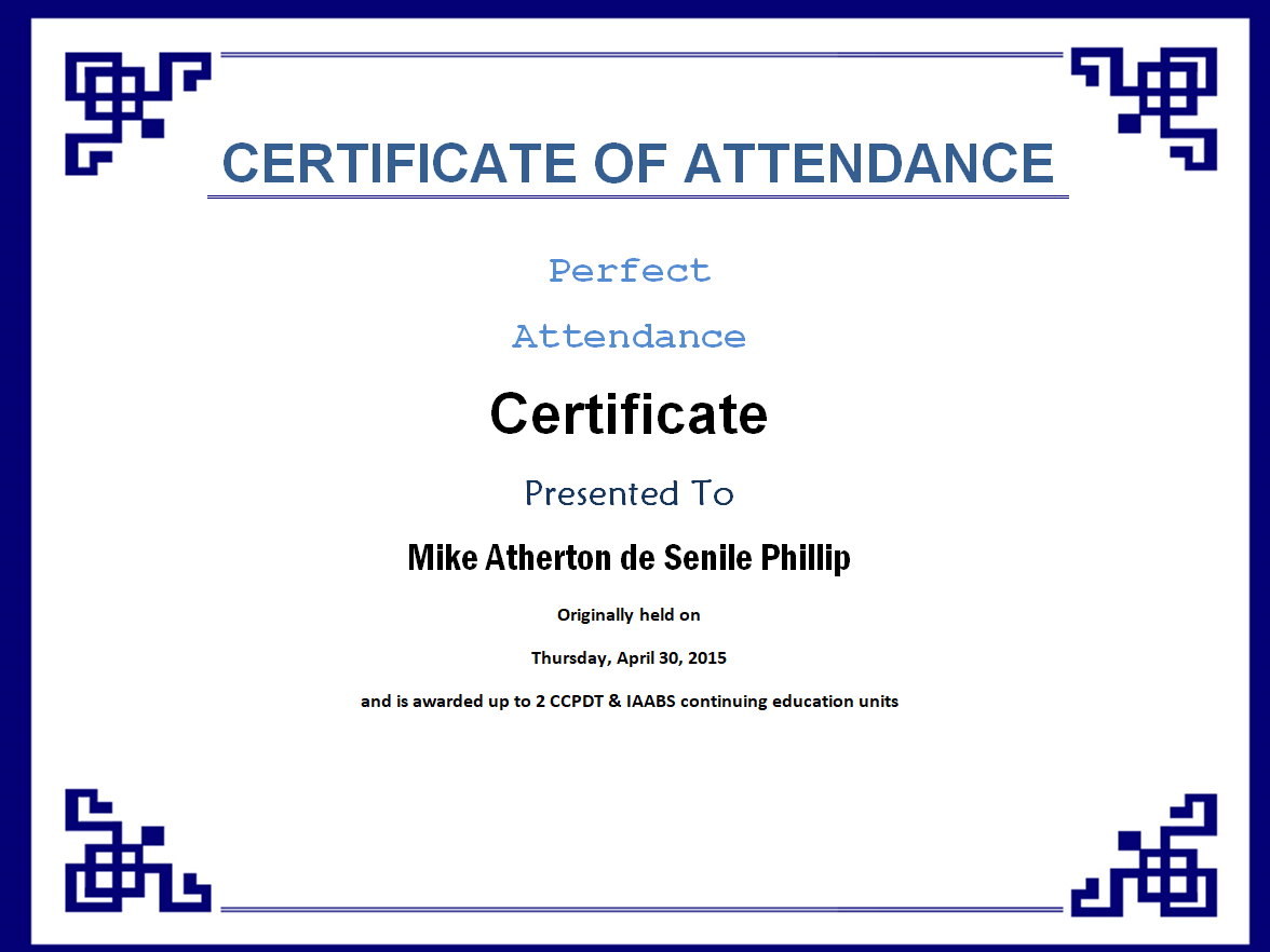 15 Customizable Attendance Certificate Templates Word Excel Samples 0258