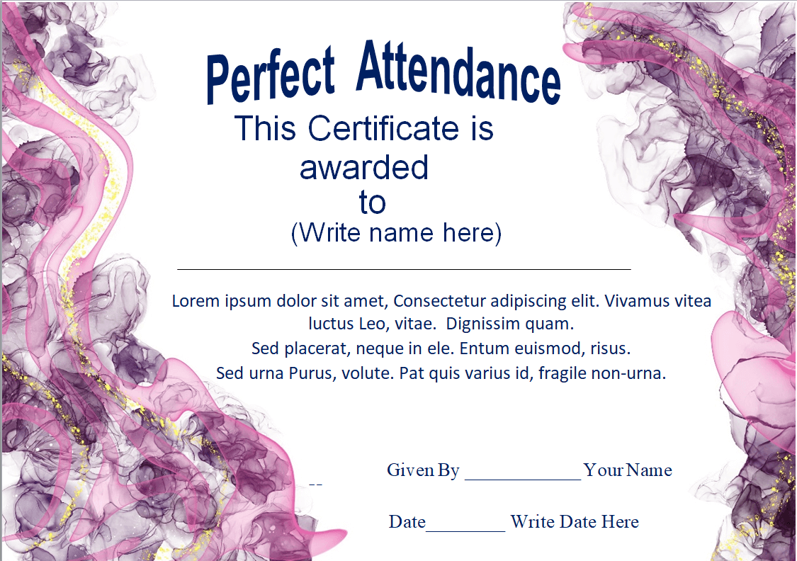 15 Customizable Attendance Certificate Templates Word Excel Samples Porn Sex Picture 5566