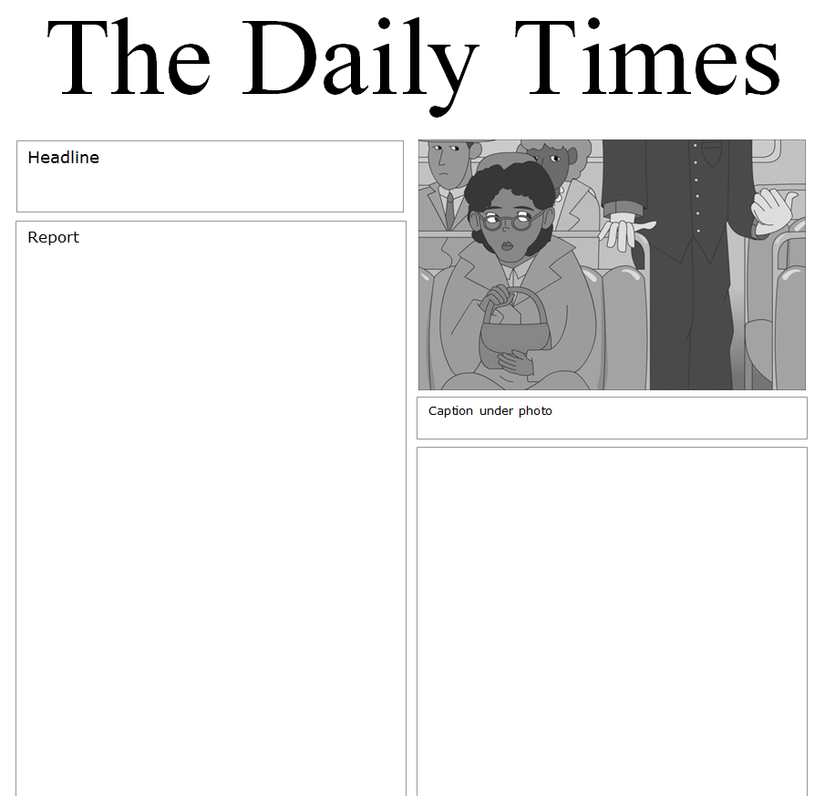 newspaper word template free
