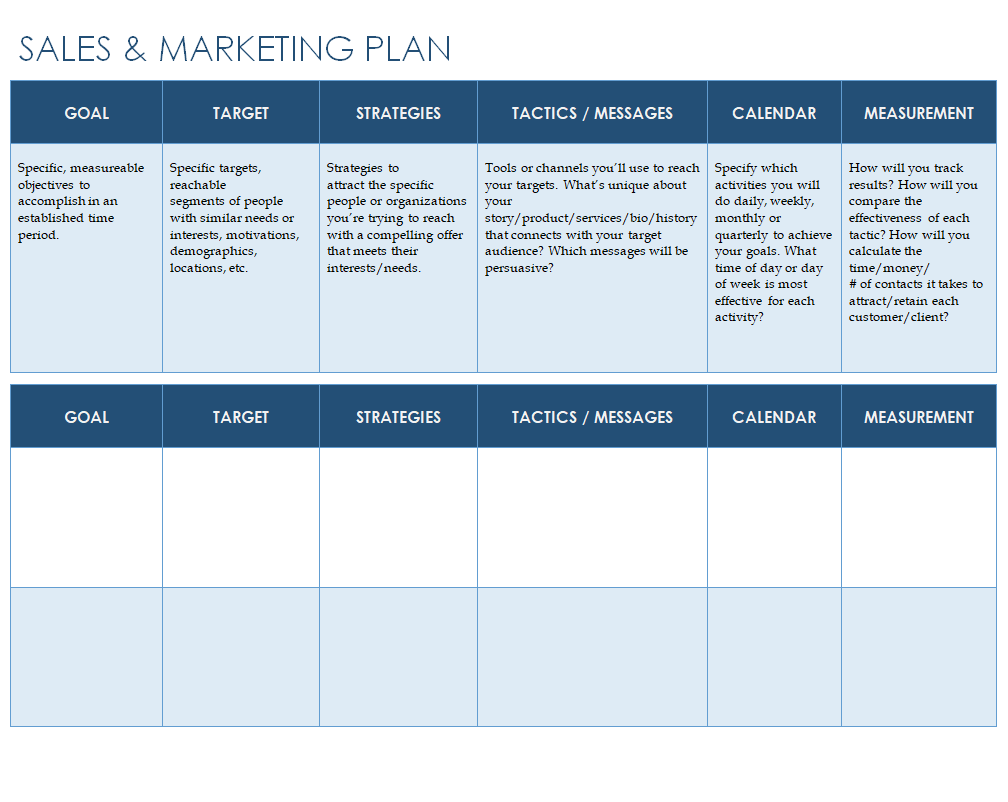 9 Excellent Sales Plan Word Templates Word Excel Samples