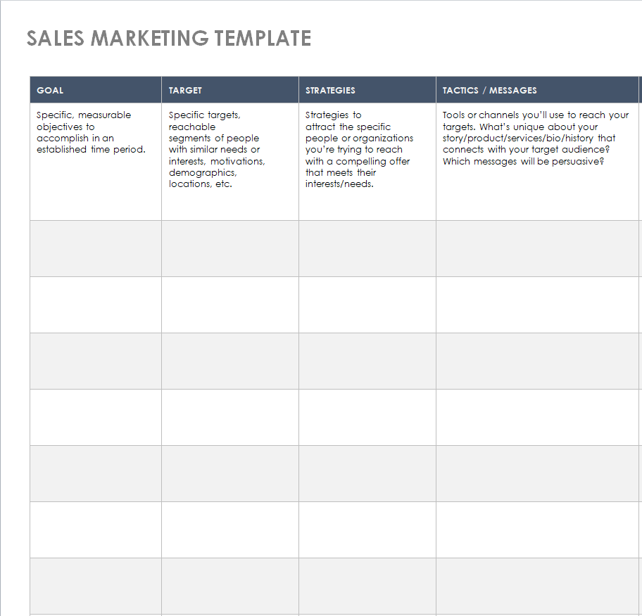 9+ Excellent Sales Plan Word Templates - Word Excel Samples